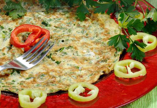 Ispanaklı Otlu Omlet Tarifi