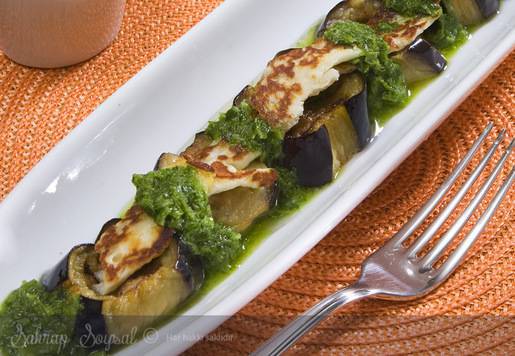 Pesto Soslu Patlıcan Mezesi Tarifi